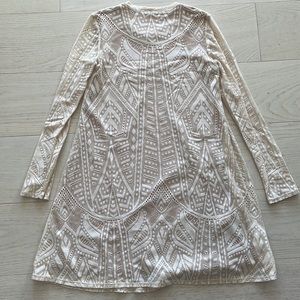 BCBGMaxAzria Ivory Natyly Long Sleeve Dress Sz S